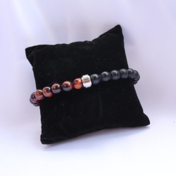 Pulseira Ónix e olho de boi