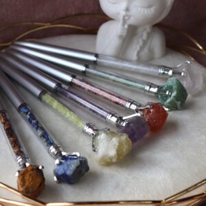 Canetas com Cristais em bruto — inspiração  e boas vibrações