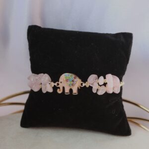 Pulseira Chips Cristais com Elefante