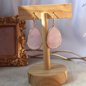 Brincos Quartzo Rosa